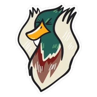 😣 bebek, binatang, lucu, kartun, ilustrasi telegram sticker