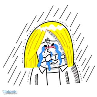 😓 @afasoft ร้องไห้, เศร้า, การ์ตูน, ตัวละคร, น้ำตา, เสียใจ, อารมณ์, สีหน้า telegram sticker