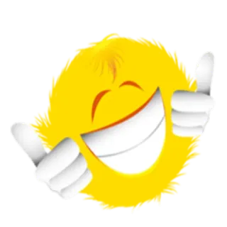 👍 эмотикон, эмодзи, смайлик, мультик, желтый whatsapp sticker
