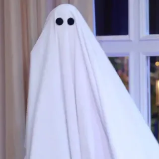 🖱 fantôme, halloween, effrayant, drap, costume, bouh whatsapp sticker