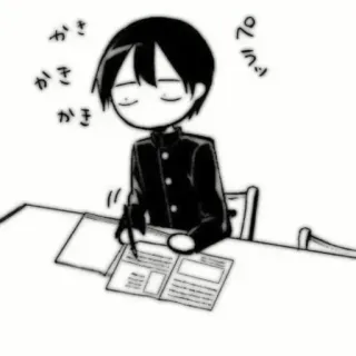 🗞 かき Anime, Mangá, Japonês, Estudar, Escrever, Escola, Estudante telegram sticker