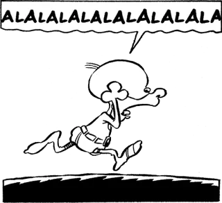 😱 ALALALALALALALALALALALALA Cómic, Dibujo animado, Corriendo, Personaje, Blanco y negro telegram sticker