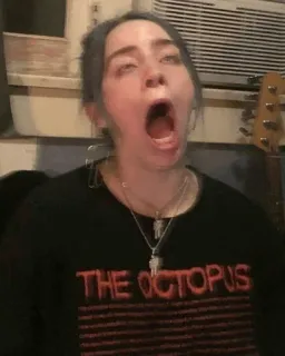 💚 THE OCTOPUS billie eilish, polpo, musica, pop star, cantante, celebrità telegram sticker