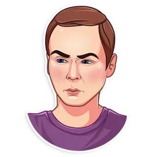 😑 Sheldon Cooper The Big Bang Theory the big bang theory, sheldon cooper, tv show, sitcom, cartoon, character telegram sticker