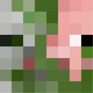 🧟‍♂ Pig Minecraft pixel art, video game, pig, animal, Minecraft telegram sticker