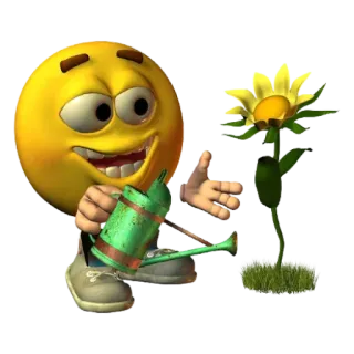 🌷 Emoji, Regadera, Flor, Jardinería whatsapp sticker