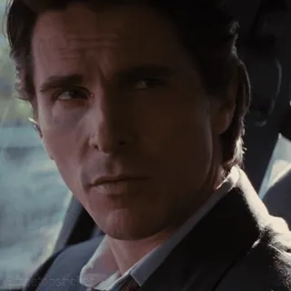 😒 Patrick Bateman American Psycho Christian Bale, Patrick Bateman, American Psycho, Terror, Assassino em série, Filme whatsapp sticker