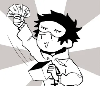 💴 money, dollars, wealth, rich, cartoon, anime telegram sticker