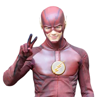 ✌ The Flash super-héros, DC Comics, série TV, speedster, symbole paix whatsapp sticker