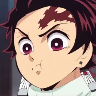 😠 Tanjiro Kamado Demon Slayer anime, manga, demon slayer, tanjiro, character, cartoon whatsapp sticker
