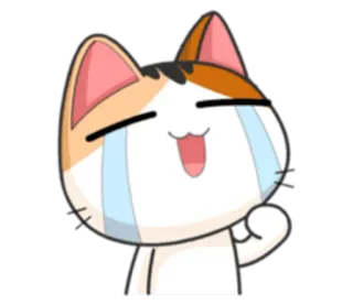 😭 고양이, 울음, 슬픈, 이모티콘, 스티커, 귀여운, 만화 telegram sticker
