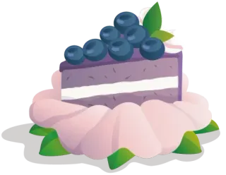 🧁 taart, dessert, blauwe bes, eten, zoet telegram sticker