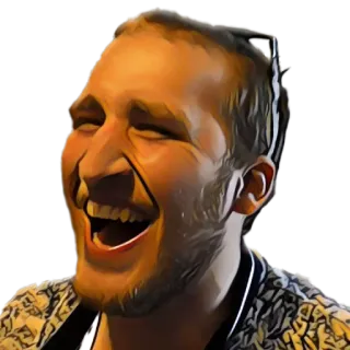 😁 man, smiling, laughing, portrait telegram sticker