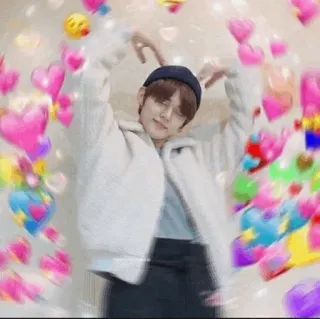 🦊 kpop, herzen, liebe, zuneigung, süß, person telegram sticker