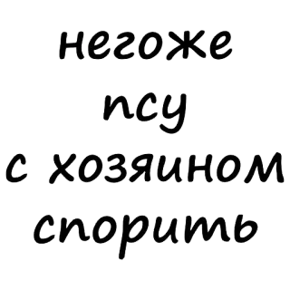🙃 НЕГОЖЕ
ПСУ
С ХОЗЯИНОМ
СПОРИТЬ russisch, text, hund, besitzer, zitat, phrase telegram sticker