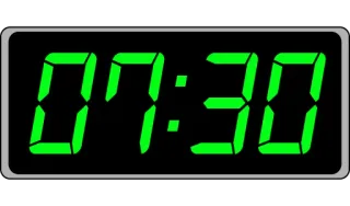 📟 07:30 clock, time, digital, number, hour, minute telegram sticker