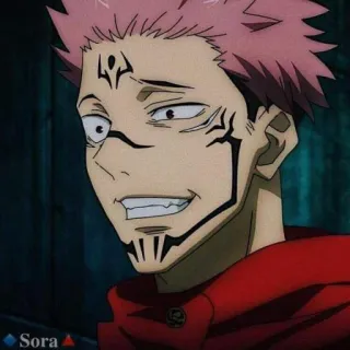 ☠ Ryomen Sukuna Jujutsu Kaisen 动漫, 漫画, 诅咒, 宿傩, 咒术回战, 两面宿傩, 反派 telegram sticker
