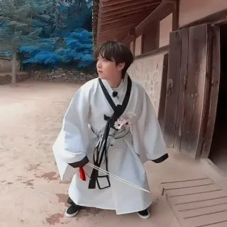 ✨ Vêtements coréens, Hanbok, Traditionnel, Culture, Homme, Portrait telegram sticker