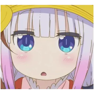 🌨 Kanna Kamui Miss Kobayashi's Dragon Maid Animé, Dragon, Mignon, Kanna, Kawaii telegram sticker