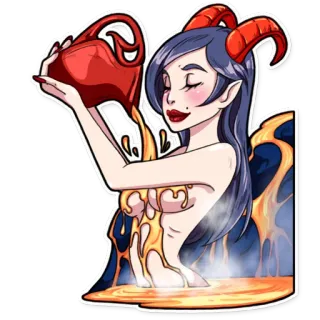 Miss Devil whatsapp stickers