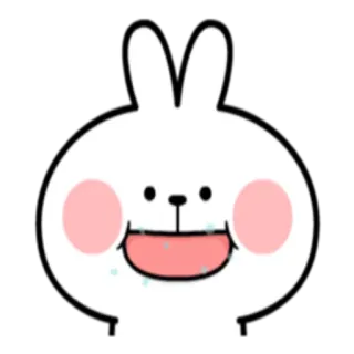 😝 niedlich, hase, häschen, tier, kawaii, aufkleber telegram sticker