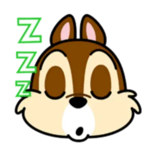 💤 Chip ZZZ 花栗鼠, 睡觉, zzz, 卡通, 迪士尼 telegram sticker