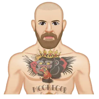 😶 Conor McGregor MCGREGOR conor mcgregor, mma, combattant, boxe, tatouage, sport, ufc telegram sticker
