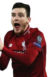 😱 サッカー, 選手, スポーツ, アスリート, 赤いユニフォーム telegram sticker