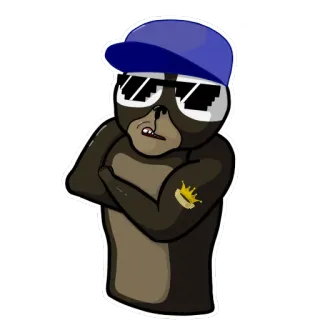 😎 Kartun, Karakter, Binatang, Beruang, Keren, Kacamata hitam, Topi telegram sticker