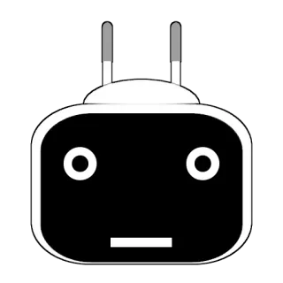 😦 robot, cartone animato, arte digitale, icona, tecnologia, android telegram sticker