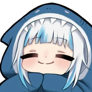 😚 อนิเมะ, ฉลาม, น่ารัก, จิบิ, VTuber telegram sticker