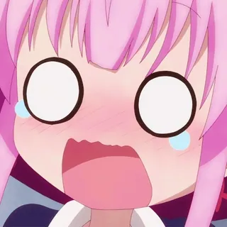 😳 动漫, 漫画, 可爱, 卡通, 哭泣, 震惊, 情绪化 whatsapp sticker