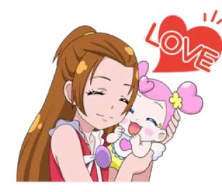 ❤ LOVE Anime, Amor, Bebê, Fofo, Desenho animado telegram sticker