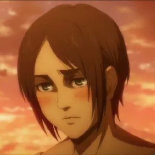 😳 Eren Yeager Attack on Titan Anime, Manga, Eren Jaeger, L'Attaque des Titans, Shingeki no Kyojin, Triste, Personnage d'anime whatsapp sticker