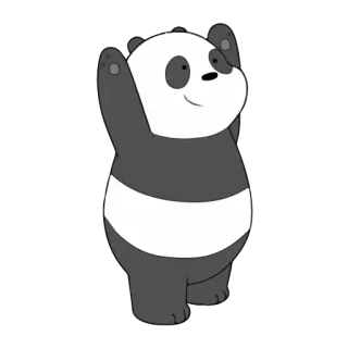 🎡 Panda We Bare Bears Panda, Beruang, Kartun, Lucu, Binatang whatsapp sticker
