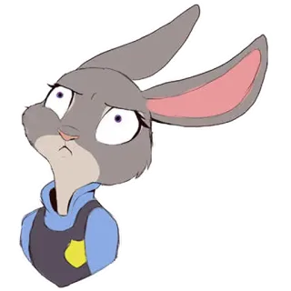 😱 Judy Hopps Zootopia rabbit, police, animal, cartoon, animated telegram sticker
