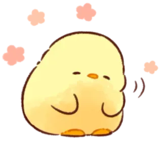 🤩 pájaro, pollito, lindo, animal, amarillo, dibujos animados whatsapp sticker