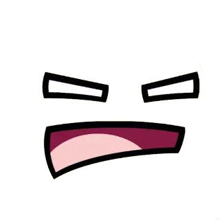 😠 Dibujo animado, Enojado, Boca, Ojos, Cara telegram sticker