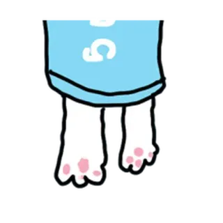 ⚪️ 54 gato, patas, pies, animal whatsapp sticker