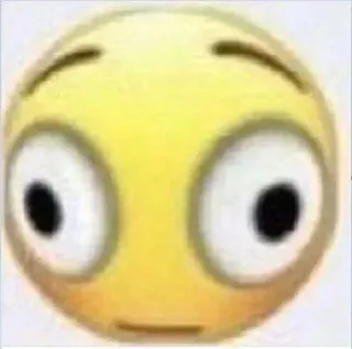😳 Emoji, Chocado, Olhos arregalados, Meme telegram sticker
