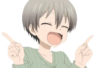 😁 Uzaki Hana Uzaki-chan Wants to Hang Out! anime, manga, uzaki-chan, waifu, cute, girl, smile telegram sticker