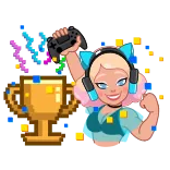 Gamer Girl telegram stickers