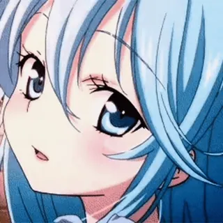 🐾 anime, chica, pelo azul, linda, manga, animado telegram sticker
