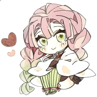 👾 Mitsuri Kanroji Demon Slayer Anime, Chibi, Kawaii, Demon Slayer, Mitsuri Kanroji, Hashira telegram sticker