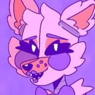 🌟 Funtime Foxy Five Nights at Freddy's videojuego, animatrónico, zorro, terror, personaje, FNAF telegram sticker