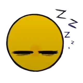 😴 Zzz müde, schlafend, erschöpft, zzz, emoji, gelb telegram sticker