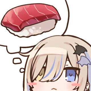 🥩 Аниме, Витубер, Мультфильмы, Суши, Еда, Кавай, Милый telegram sticker