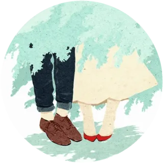 ❤ Liebe, Paar, Romantik, Schuhe, Kleid, Date whatsapp sticker