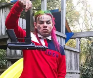 🖕 6ix9ine rapper, arma, arma de fogo, Tekashi69 telegram sticker