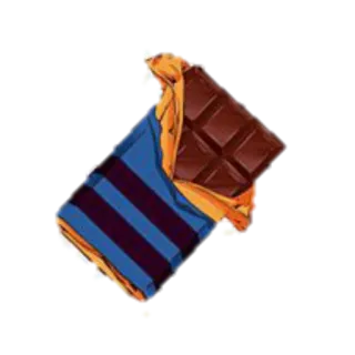🍫 chocolate, comida, caramelo, dulce, postre, snack, tableta de chocolate telegram sticker